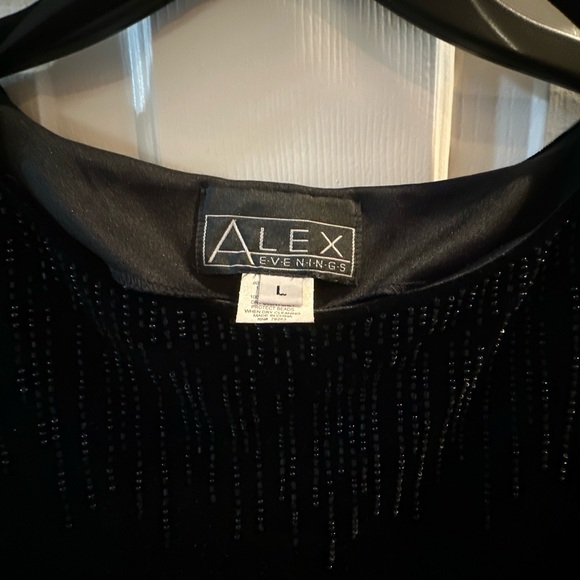 Alex Evenings Black Beaded Top - Picture 3 of 5